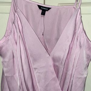 Express Satin Faux Cami Bodysuit